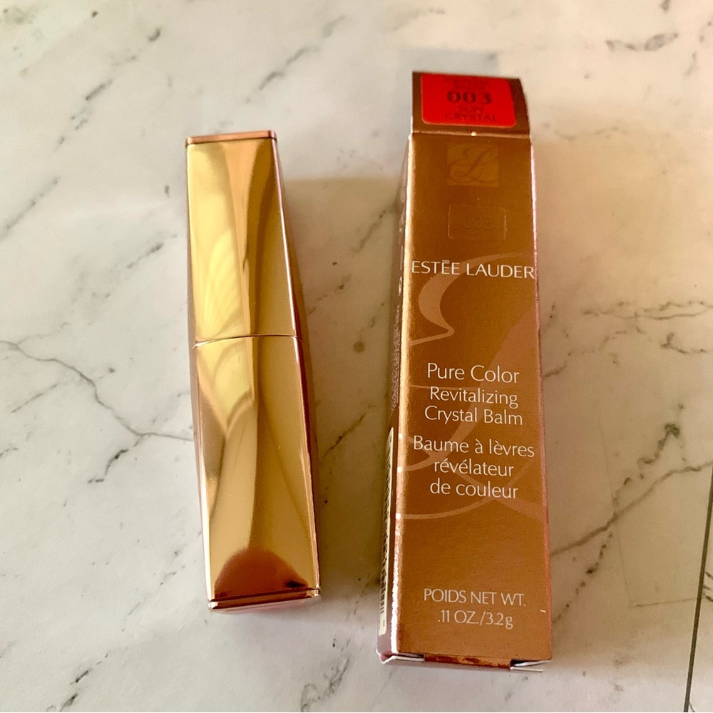 ESTEE LAUDER ~ PURE COLOR REVITALIZING CRYSTAL BALM  # 003 SUN CRYSTAL 0.11 oz - Picture 2 of 2